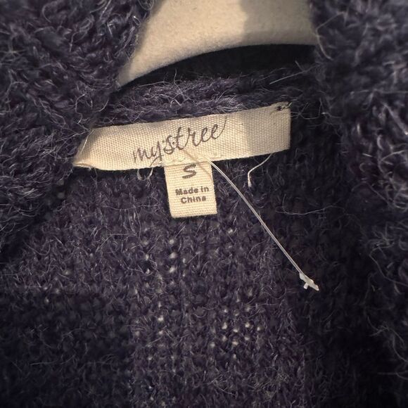 Mystree By Anthropology Small Mohair Wool Cozy Longline Open Front Cardigan - Picture 6 of 7